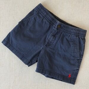 Polo Ralph Lauren Kids Navy Blue Twill Shorts Size 5 Red Pony Logo